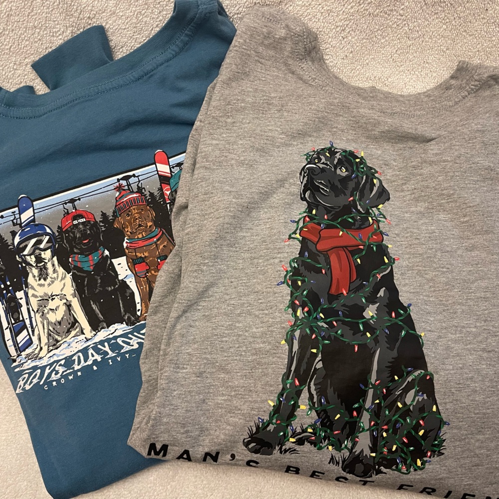 Crown & Ivy Holiday LS Tees
